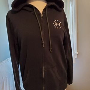 Under Armour Wounded Warrior Project Med Black Hoodie Zip Up